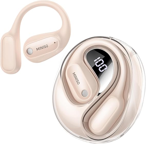 MINISO Translation Earbuds Real Time, 135 Languages, Bluetooth 6.0, Open-Ear, 60Hrs Playtime, Perfect for Business & Travel