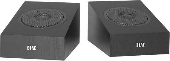 ELAC Debut 2.0 A4.2 Dolby Atmos Module Speakers, Black (Pair) - Concentric Driver with 0.5 Polymer Tweeter & 4 Aramid Fiber Woofer
