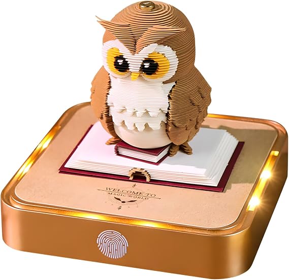2026 Elegant 3D Paper Carving Date Book With Light For Desk Decor And Memo Writing