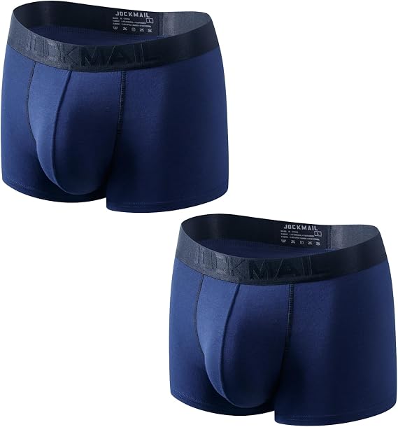 JOCKMAIL Men's Underwear Boxer Briefs Soft Breathable Modal Underwear for Men Sports 2 Pack
