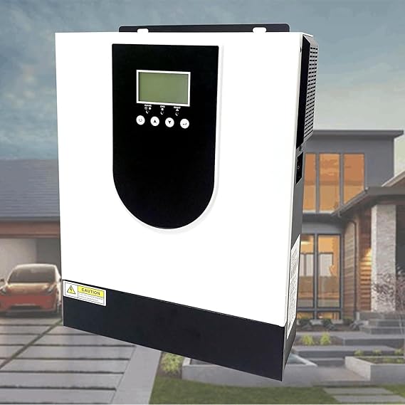 3KW Hybrid Solar Inverter 24V DC to 230V AC, Solar Hybrid Inverter for 48V Lead Acid/Lithium Battery, Hybrid Inverter with 80A MPPT Solar Charger Controller