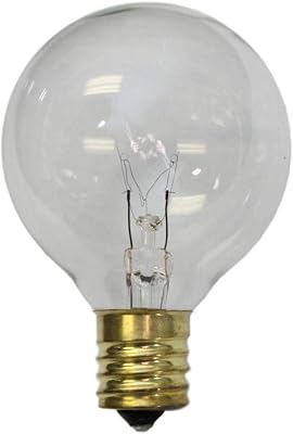 Sival - Replacement Globe Light Bulb, G50, 7W130V, E17 C9 Intermediate Base, Clear, 25 Pack G16-12