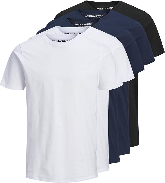 JACK & JONES Men’s T-Shirt with Logo and Round Neck
