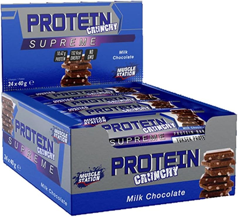 Muscle Station Supreme Crunchy Protein Bar 40 Gr 24 Pieces