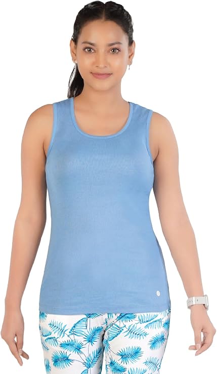 Rupa Colors Playsure Women's 100% Combed Cotton Sleeveless Tank Top