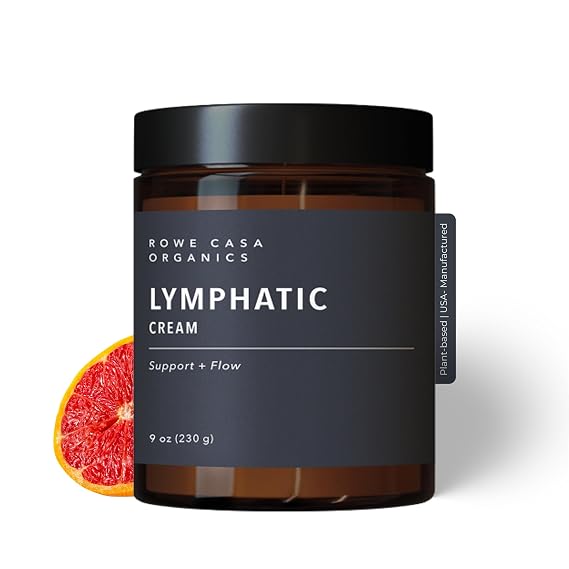 Rowe Casa Organics Lymphatic Cream, Gentle Lymphatic Drainage, 9 fl oz