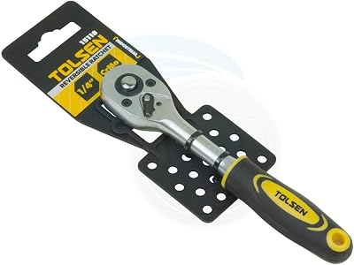 TOLSEN Quick Release Reversible Socket Ratchet Wrench 14 Square Drive