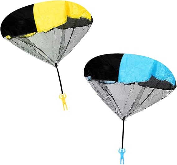2-Pack Parachute Toy Soldiers – Hand-Launch Army Figures for Kids, Outdoor Flying Paratrooper Toys in Bright Colours, Fun for Boys & Girls
