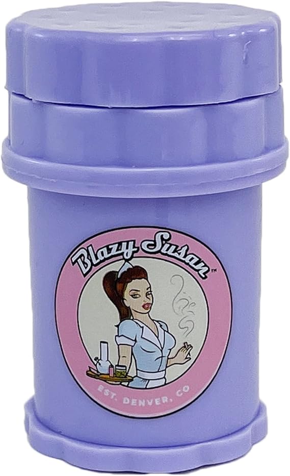 Blazy Susan Large 4-Piece Herb Saver Grinder (Purple)