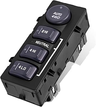 901-062 4WD 4x4 Switch Replacement for Chevy Silverado 1500, 2500HD Suburban, Avalanche, GMC Sierra 1500, 2500, Yukon- 4 Wheel Drive Switch Transfer Case Selector, OE# 15709327, 19168767