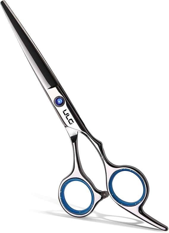 Hair Cutting Scissors, ULG Professional Hair Scissors 5.5 inch Right-Hand Razor Edge Barber Shears Salon Hair Cutting Shears Made of Japanese Stainless Steel, Hand Sharpened Blue