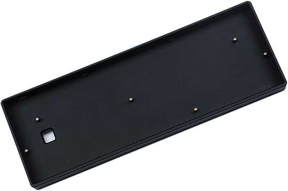 YMDK GH60 A60 Heavy Anodized Aluminum CNC Case Base Plate for 60% Mechanical Gaming Keyboard Compatible Poker2 Pok3r Faceu 60 Etc (Black)