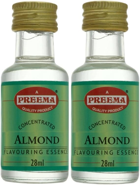 Preema Almond Flavouring Essence 28ml (Pack of 2) – Concentrated Almond Flavour for Baking, Cakes, Icing & Desserts | Strong Liquid Essence | Easy-to-Use Liquid Format