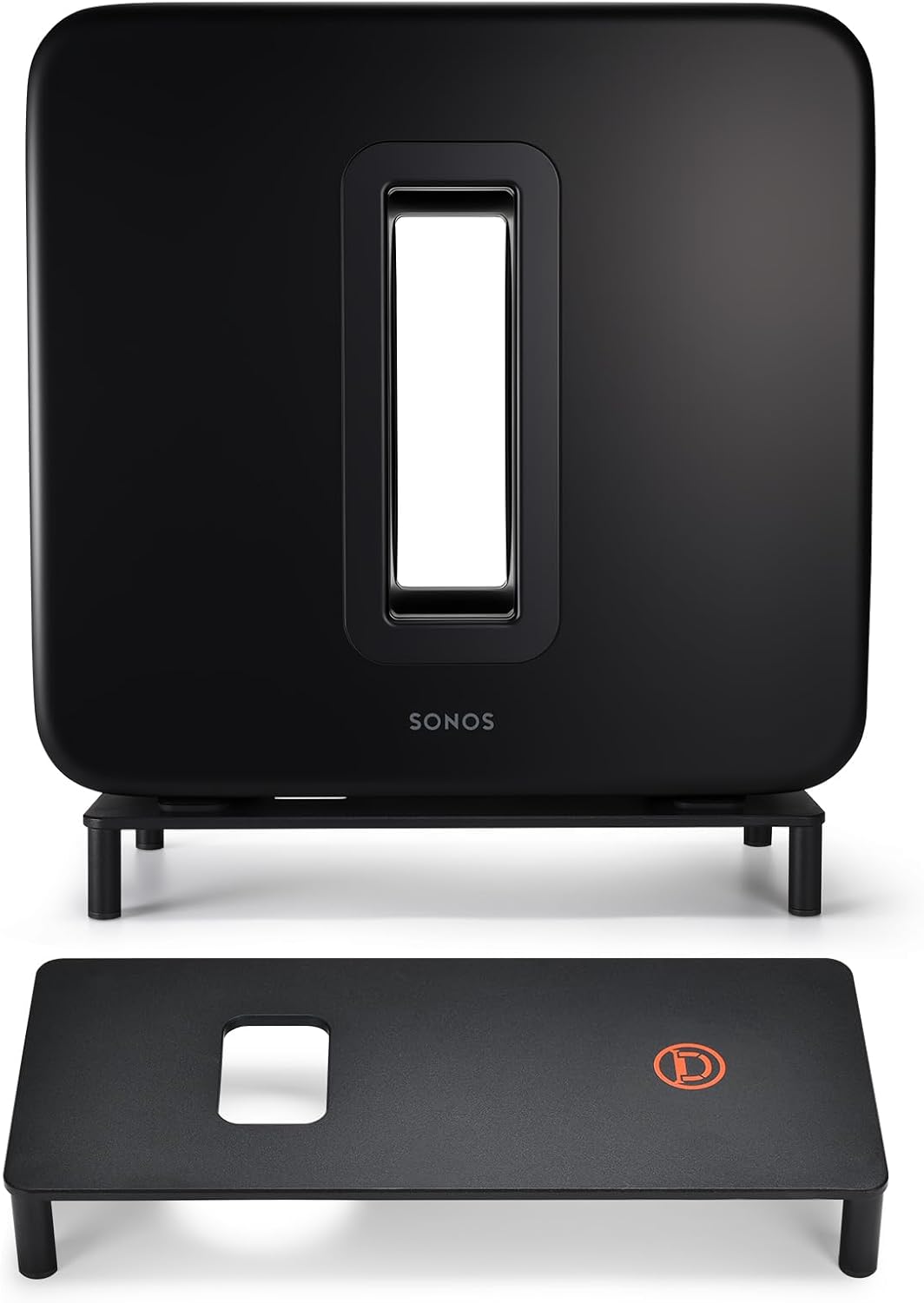 Sonos Sub 4 / Sub 3 / Sub 2用サブウーファースタンド 6mm 高耐久カーボンスチールスピーカースタンド ケーブルマネージメント付き 安定したSonosサブウーファーベースで床を傷つけません