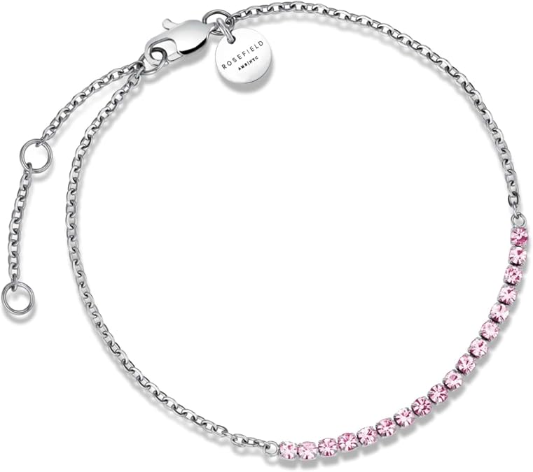 Rosefield - Tennis Light Rose Bracelet Silver - Women