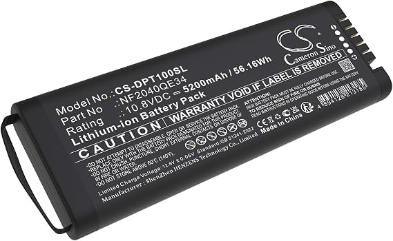 Cameron Sino 5200mAh / 56.16Wh Replacement Battery for Olympus EPOCH 650, 100559-05, 600-BAT-L-2, U876005B
