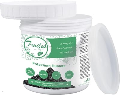 T-MILES Potassium Humate Fertilizer 1L - Improves Soil, Crop Growth & Resistance, Enhances Crop Yield & Quality
