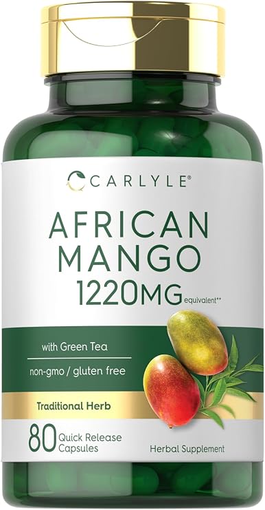 Carlyle African Mango Supplement | 80 Capsules | with Green Tea Extract