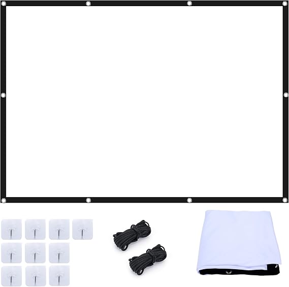 Screen Projector Foldable 100 Inch 16:9 HD Projector Screen