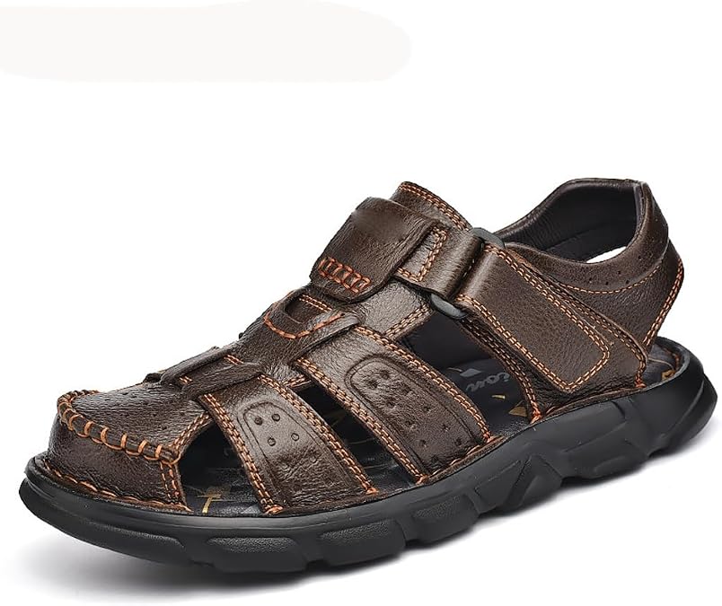 Leather Casual Shoes for Men Classic Men Sandals Outdoor Walking Men Sneakers Breathable Men Sandals