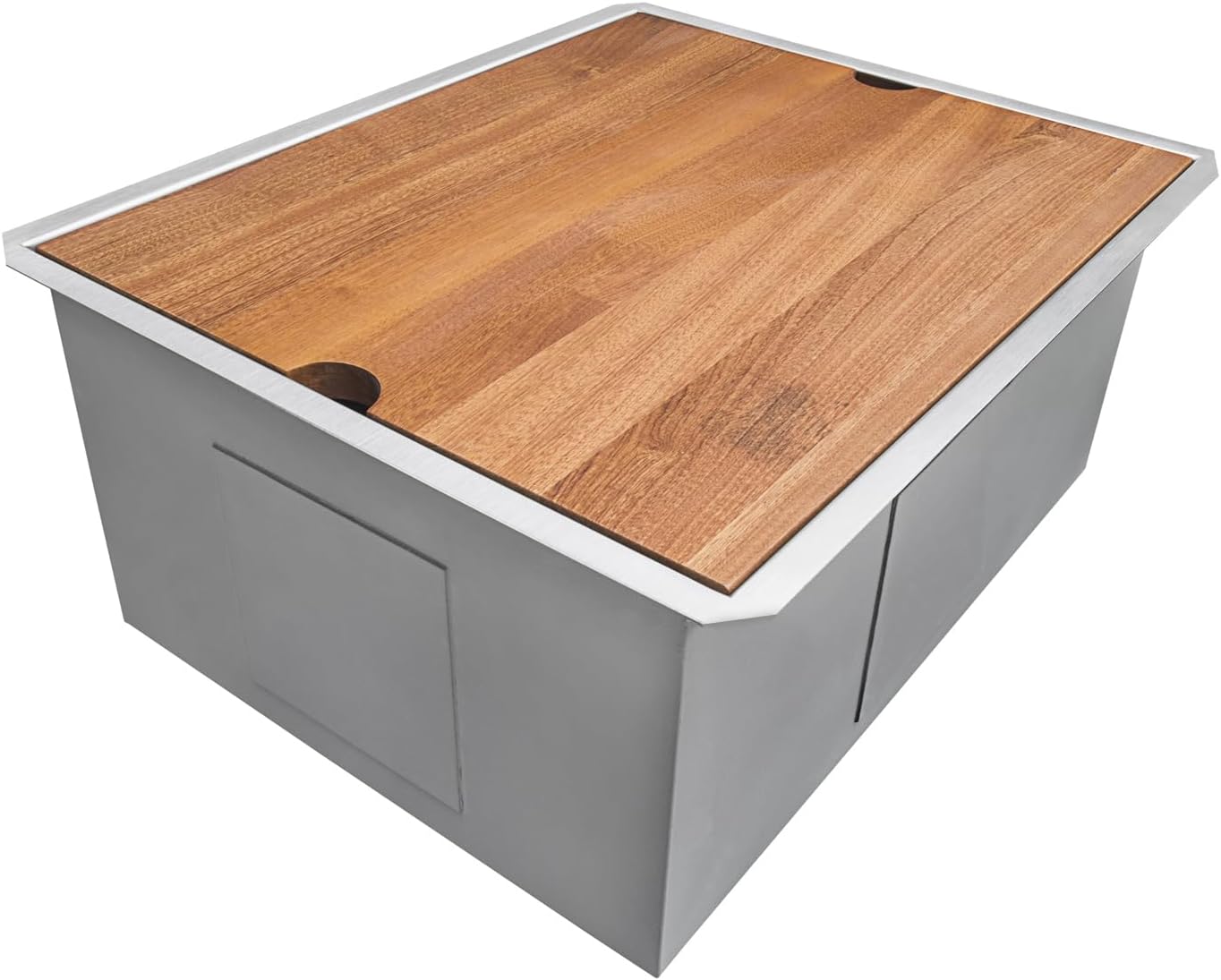 Ruvati 23-inch Workstation Ledge Bar Prep Kitchen Sink Undermount 16 Gauge Stainless Steel Single Bowl - RVH8308