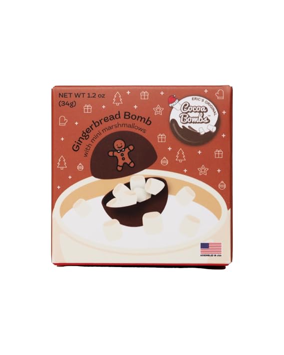 U.s. Made 1 Pack Gingerbread Hot Cocoa Ball W/mini White Marshmallows