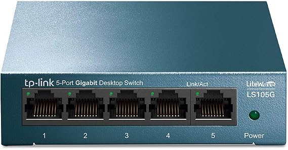TP-Link LS105G, 5-Port 10/100/1000 Mbps Gigabit Ethernet Switch, 5 Bağlantılı Harici Güç Adaptörü