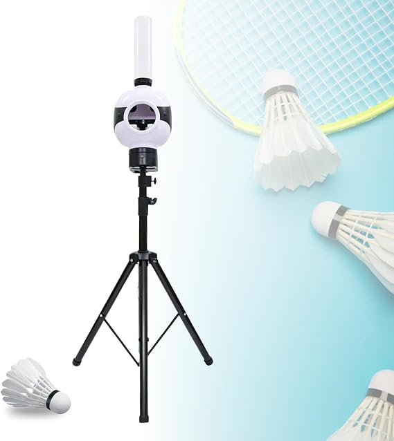 ZHENYUWANG Badminton shuttlecock machine, badminton training machine, portable automatic badminton shuttlecock launcher, suitable for indoor and outdoor training of all ages 