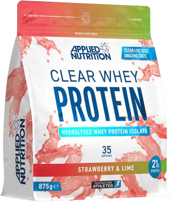 Applied Nutrition Whey Protein Isolate, Clear Like Juice, Strawberry & Lime, White, 875 g