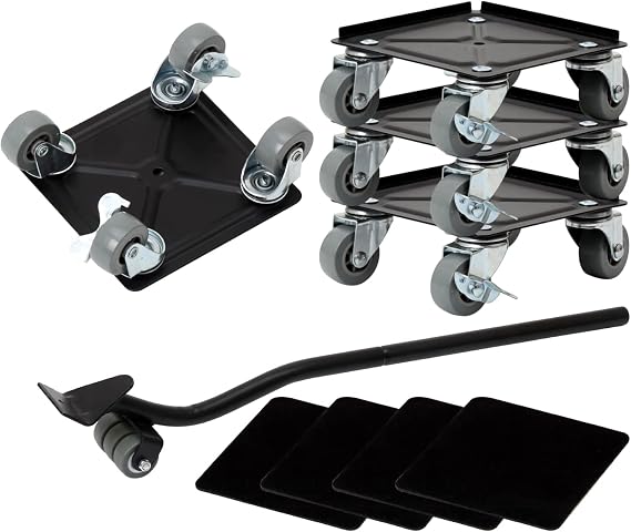 Furniture Movers with Wheels & Furniture Lifter Set, Easy to Moving Heavy Furniture, for Moving Heavy Furniture, Refrigerator, Sofa, Cabinet360 Rotation Wheels Double Bearing Roller Mute