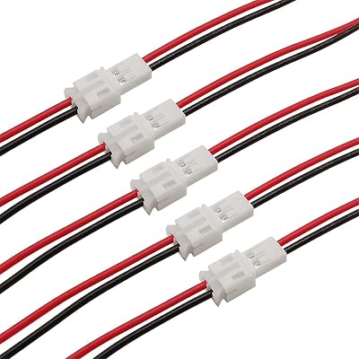 40pcs 20Pairs 26AWG PH2.0mm 2 Pin Mini Micro Male and Female Connection Cable Plug for Battery JJRC H36 H67 Blade Inductrix E010 E013