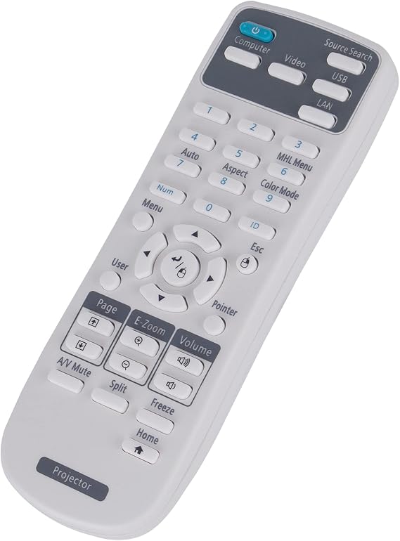 Remote Control Replacement Suit for Epson Projector EB-1780W EB-108 EB-109W EB-1795F EB-2040 EB-1781W EB-1785W EB-107 EB-2042 EB-2055 EB-2065 EB-2140W EB-2142W EB-2155W EB-2165W EB-2245U EB-2247U