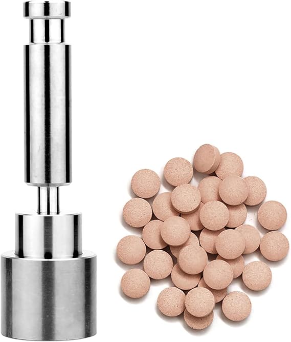 Manual Tablet Press Machine, Pill Punching Machine Tableting Tool, DIY Homemade Milk Tablet Molding Machine, Sugar Slice Making Tool, for Home Kitchen 10mm
