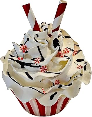 Fake Cake Cupcake-Christmas Peppermint Cupcake- Handmade by Dezicakes- Fake Cake -Artificial Cupcake