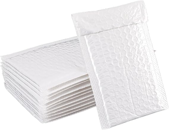 12PCS A6 Small Padded Envelopes Bubble Mailers Self Seal(White)