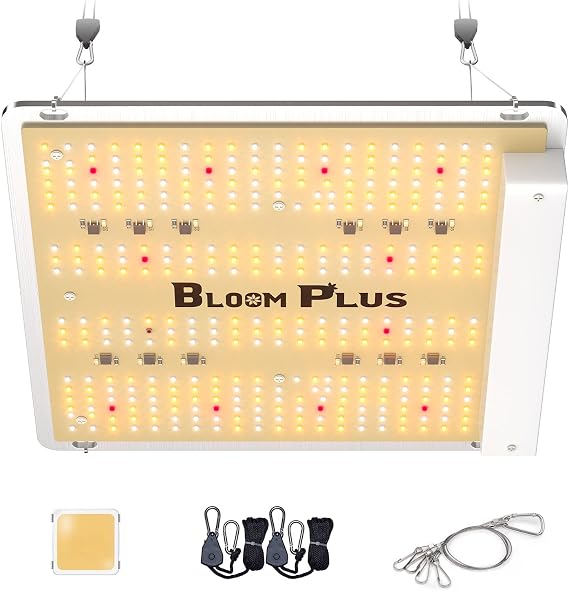 BLOOM PLUS LED Grow Light BP 1000W 2x2ft Coverage Sunlike Full Spectrum Grow Light for Indoor Plants with 336packs Samsung Diodes(Includes IR)