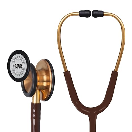 Dual Head Stethoscope for Medical Professionals,Stethoscope For Doctor,Nurse,Vet,Medical Student,Double-Sided Stainless Chestpiece (Chocolate)