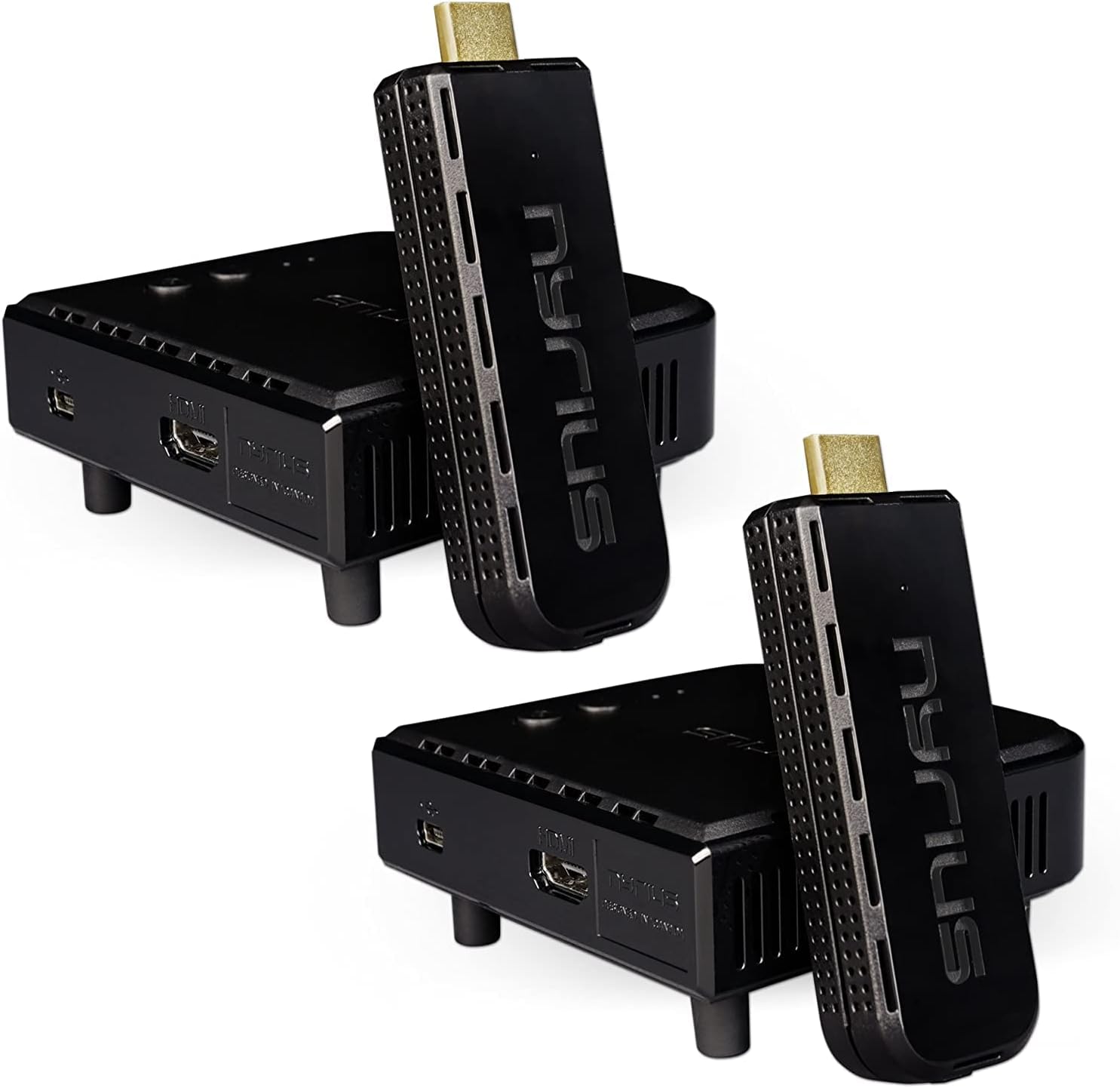 Aries Pro Wireless HDMI Transmitter and Receiver to Stream HD 1080p 3D Video from Laptop, PC, Cable, Netflix, YouTube, PS4, Drones, Pro Camera, to HDTVProjectorMonitor - 2 Pack