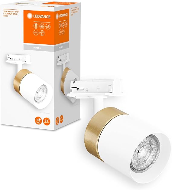LEDVANCE Tracklight rail system lamp head, gold/white, GU10 sensing