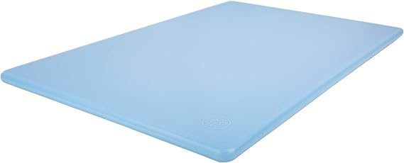 18 x 12 Large Blue Plastic Cutting Board for Fish, Seafood, Shellfish - 1/2 Inch Thick HDPP, NSF and Commercial Grade | Commercial Grade Poly for Restaurants, Longer Life Than HDPE, Dishwasher Safe and Resists Stains, 18 Inch Long Large Size