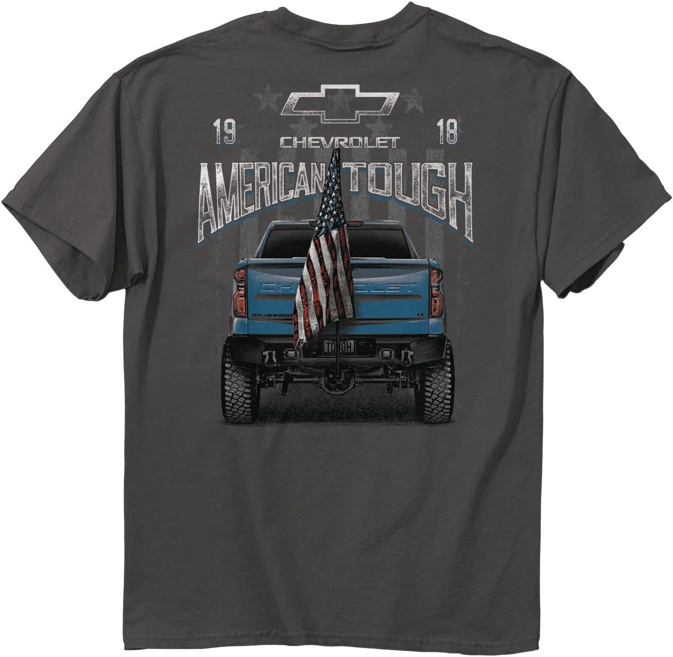Buck Wear 2831-LG-Charcoal: Chevy American Tough, LG, Charcoal T-Shirt