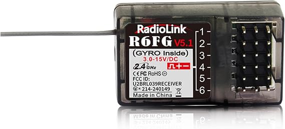Radiolink R6FG 6 Channels 2.4G RC Gyro Receiver Long Range Control for Car