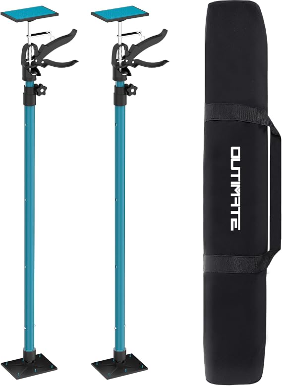 Adjustable Support Pole, Cabinet Jacks for Installing Cabinets, Telescoping Support Poles Range from 45.7'' to 114.2'' Third Hand Tool for Installation, 66-132 LB Capacity, 2 Packs