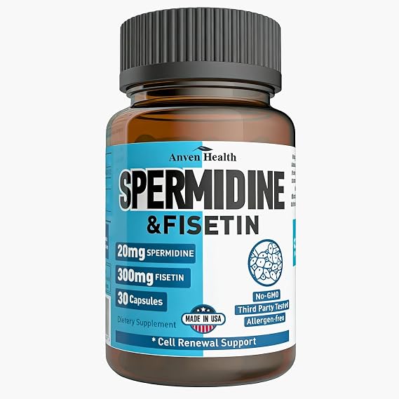 Spermidine & Fisetin Supplement Cell Renewal, Made in USA