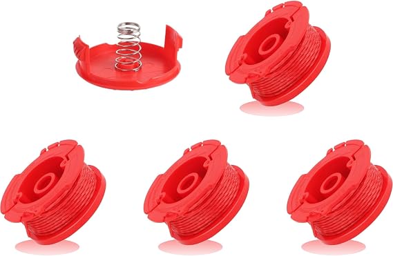 CMZST0803 CMZST080 0.080" 20ft Trimmer Spool Auto Feed Compatible with Craftsman CMCST910,CMCST910M,CMCST910M1 Weed Eater with CMZST120SC Cap & Spring (4 Spool +1 Cap+1 Spring)