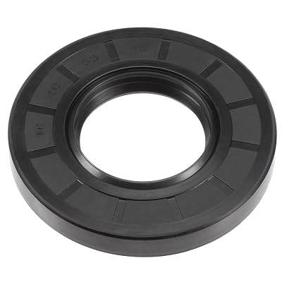 uxcell Oil Seal, TC 40mm x 80mm x 12mm Nitrile Rubber Cover Double Lip with Spring for Bearing Shaft, Black Pack of 1