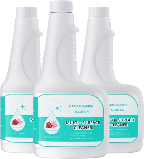 Robot Vacuum & Mop Cleaning Solution – 3 Pack, 16 fl oz Each – Compatible with Eufy X10 Pro Omni, C20, X8, X9, L Series – Plant-Based, No Residue, Safe for Hard Floors & Pets