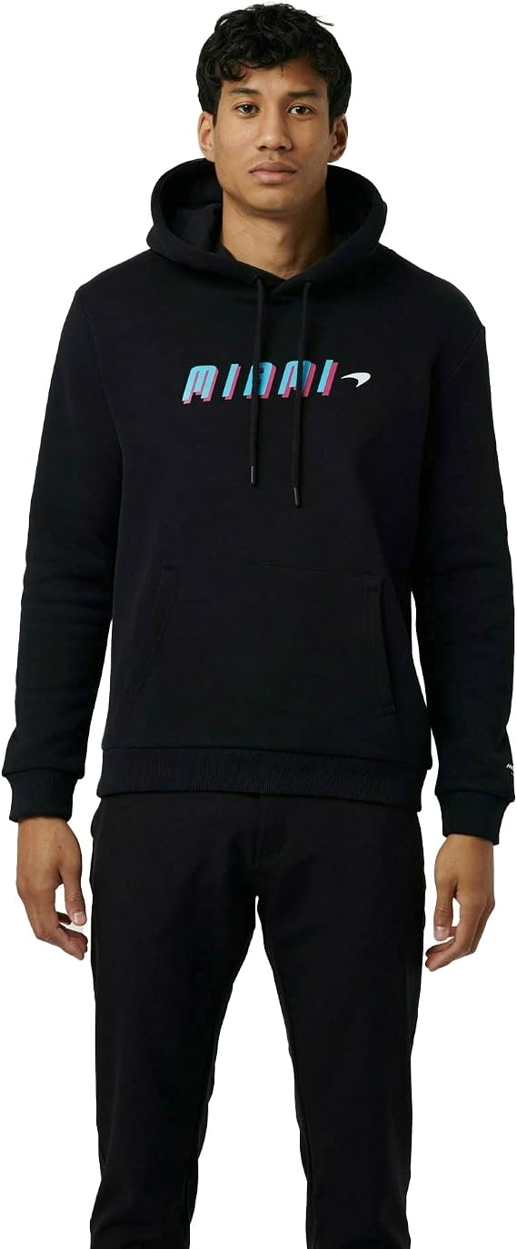 McLaren F1 Men's Miami Neon Graphic Hoodie -Black/White/Vice Blue/Beetroot Purple