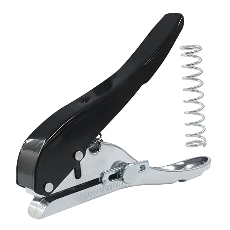 Heavy Duty Hole Puncher, 1/4 inch-6mm Single Hole Punch, Metal Handheld Paper Punch for Paper Cards Plastic Cardboard