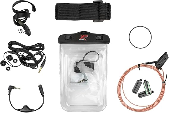XP Metal Detectors Waterproof Kit - Compatible with Deus and ORX Metal detectors to detect up to 16ft - Aerial Antenna with 250cm Cable with Waterproof Armband & Vol. Control (D-KITC)
